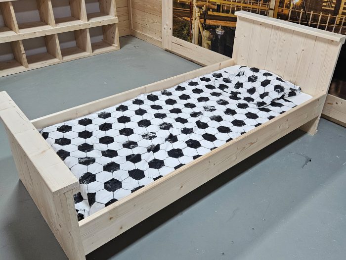 Steigerhouten Bed - 1 Persoons